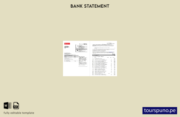 Plantilla de Excel de páginas de extracto bancario de Santander de España lista
