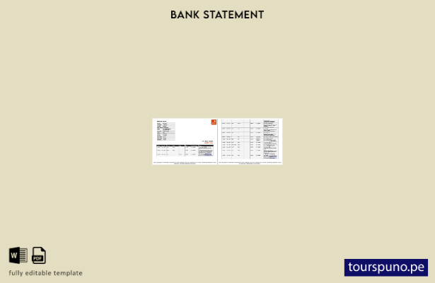 Plantilla de páginas de Word de extracto de cuenta de Nigeria Guaranty Trust Ban