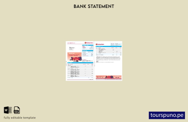 lista para imprimir plantilla de extracto bancario de Australia Bendigo
