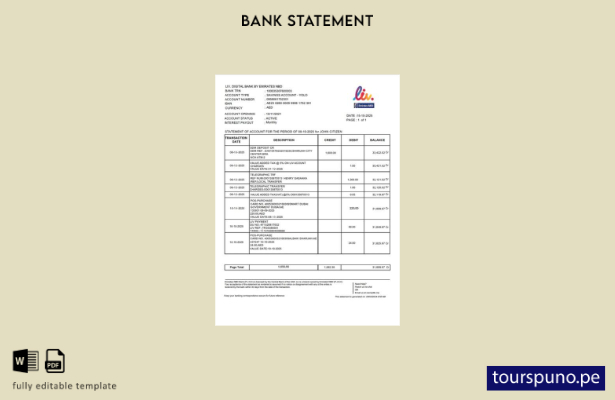 listo para imprimir EAU Liv. Plantilla de Word   extracto bancario digital
