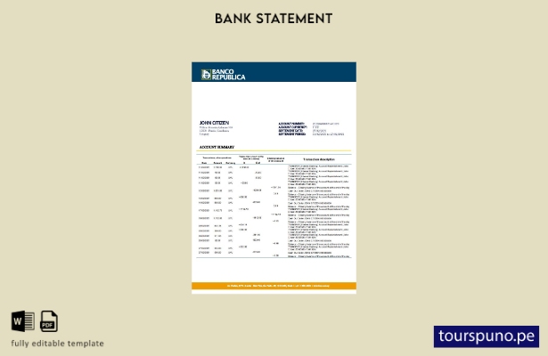 listo para imprimir Uruguay Banco De La República Oriental Del Uruguay plantilla