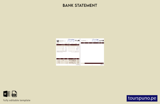 listo para imprimir extracto bancario de Alinma de Arabia Saudita  plantilla de