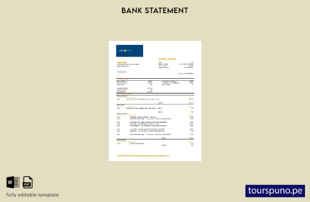 listo para imprimir la palabra del extracto bancario LCNB de Laos. plantilla