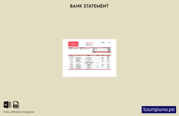 listo para imprimir plantilla de Word   extracto bancario Addiko de Eslovenia