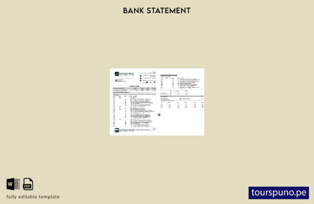 listo para imprimir plantilla de Word   extracto bancario nacional Woodforest de
