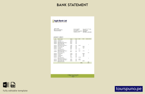 listo para imprimir plantilla de extracto.doc del Banco Islámico Árabe Gambiano