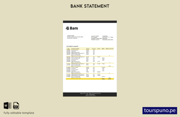 listo para imprimir plantilla de word   extracto bancario de Agromercantil de Gu