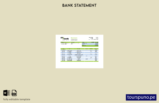 listo para imprimir plantilla de word   extracto bancario de Czechia Air
