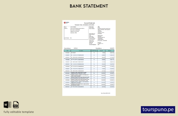listo para imprimir plantilla de word   extracto bancario de India Bandhan