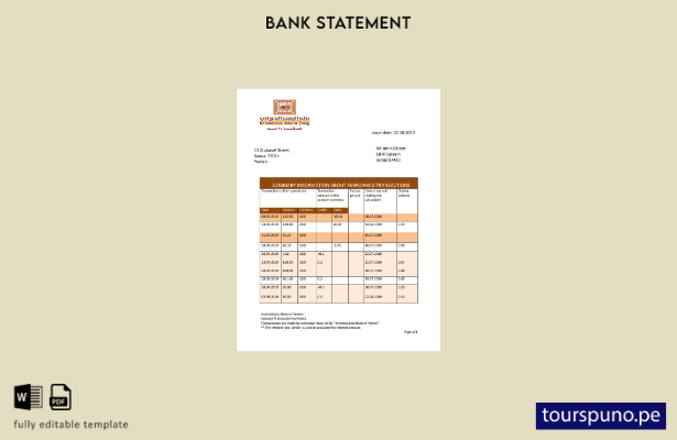 listo para imprimir plantilla de word   extracto bancario del banco internaciona