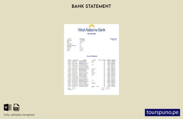 listo para imprimir plantilla de word   extracto bancario del oeste de Alabama d