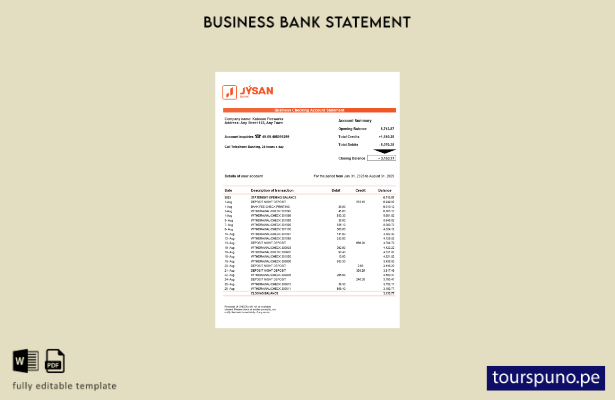 listo para imprimir Declaración de la compañía bancaria First Heartland Jusan Pl