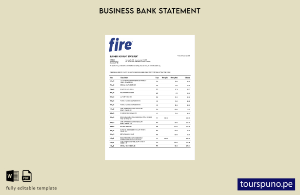 listo para imprimir Declaración empresarial de Fire Financial Services Limited P