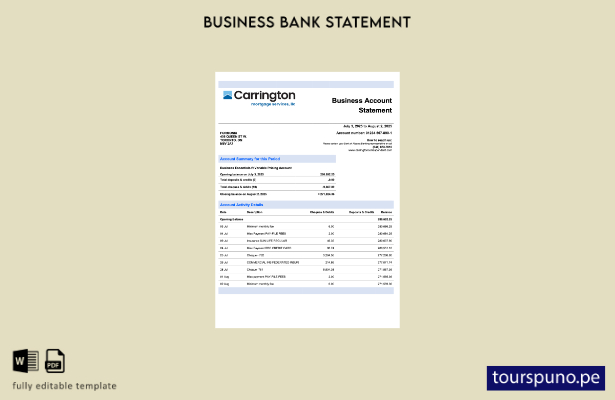 listo para imprimir EE. UU. Carrington Mortgage Services estado de cuenta de che