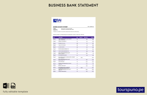 listo para imprimir extracto bancario comercial del Banco Africano de Investimen
