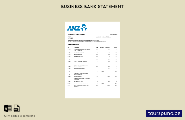 listo para imprimir la declaración de la empresa comercial Sydney ANZ Plantilla