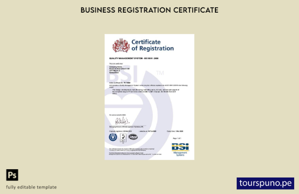 listo para imprimir Certificado de registro de Suiza Plantilla de plantilla de W