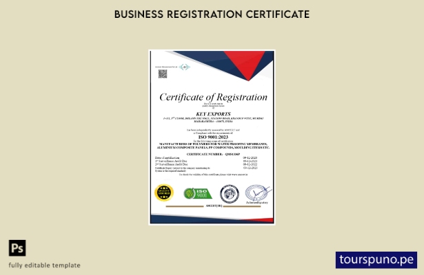 listo para imprimir Certificado de registro de exportación clave de India Planti