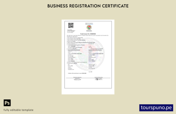 listo para imprimir Plantilla de plantilla de Word y PDF de licencia comercial S