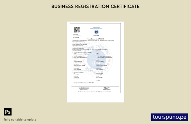 listo para imprimir Plantilla de plantilla de Word y PDF de licencia comercial d