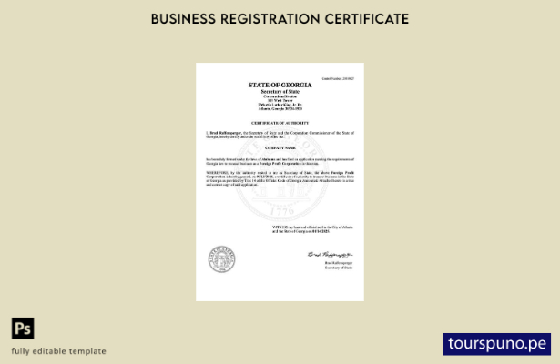 listo para imprimir Plantilla de plantilla de Word y PDF del certificado de auto