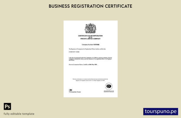 listo para imprimir certificado de constitución del Reino Unido de una sociedad