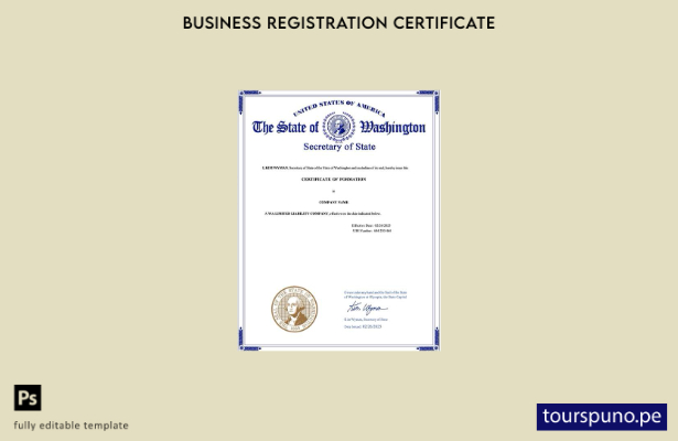 listo para imprimir plantilla de certificado de formación de EE. UU. Plantilla d
