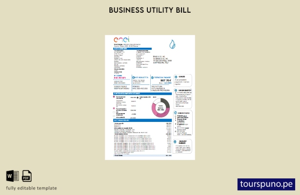 lista para imprimir plantilla de factura comercial de servicios públicos de Enel