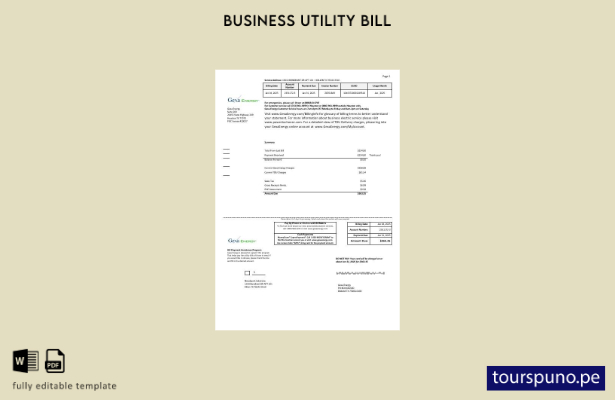 lista para imprimir plantilla de factura de servicios públicos de EE. UU., Texas