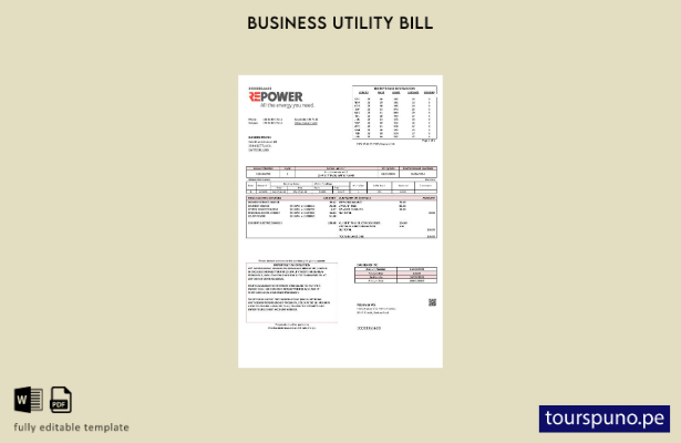 lista para imprimir plantilla de factura de servicios públicos de Suiza Repower
