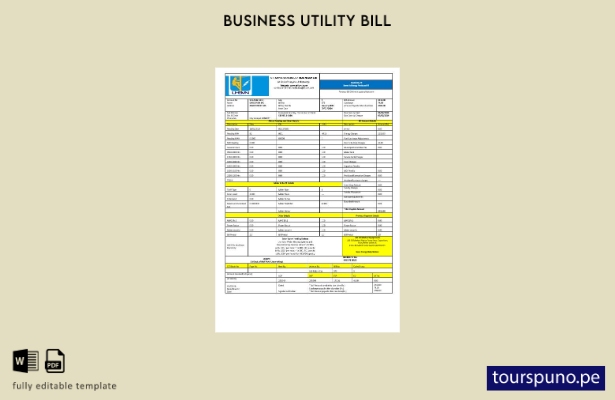 listo para imprimir plantilla de factura de servicios públicos de electricidad p