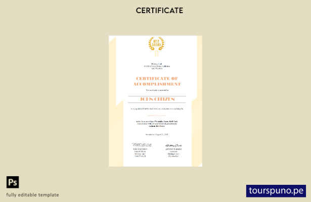 Plantilla de certificado de conducción de EE. UU. lista para imprimir