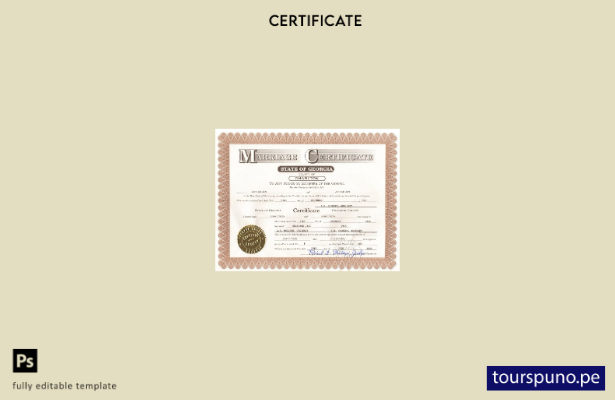 Plantilla de certificado de matrimonio del condado de Charlton de EE. UU. lista