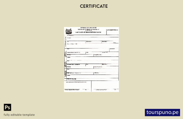 listo para imprimir Singapur Registro de nacimientos y defunciones plantilla de