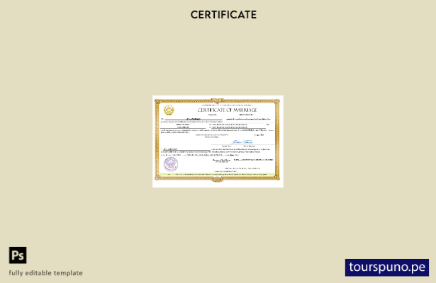 listo para imprimir certificado de matrimonio de Afganistán Plantilla en Word y