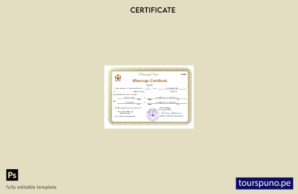 listo para imprimir certificado de matrimonio de Jamaica Plantilla en Word y PDF