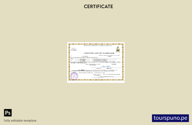 listo para imprimir certificado de matrimonio de San Vicente y las Granadas Plan