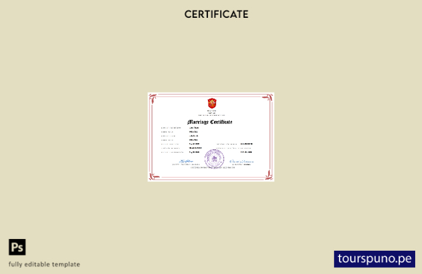 listo para imprimir certificado de matrimonio de la Santa Sede Plantilla en Word