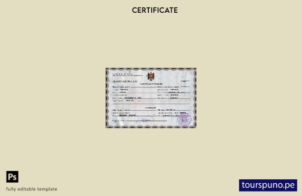listo para imprimir plantilla PSD del certificado de defunción del registro c 55
