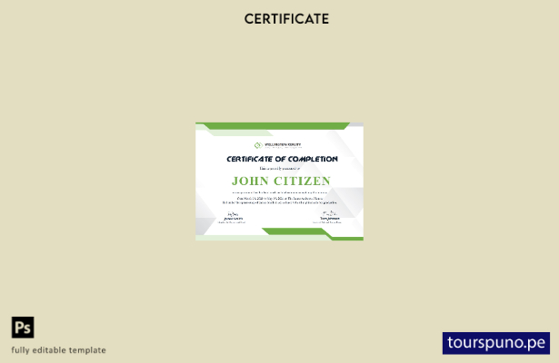 listo para imprimir plantilla de certificado de finalización de EE. UU. en forma