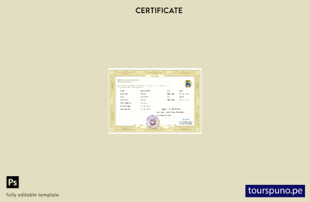 listo para imprimir plantilla de certificado de matrimonio de Venezuela plantill