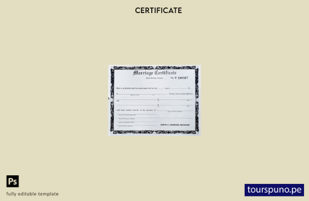 listo para imprimir plantilla de certificado de matrimonio del condado de Clark