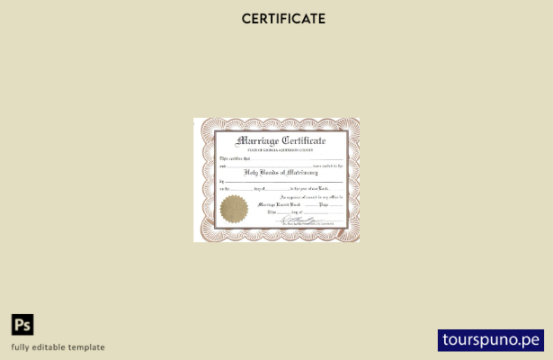 listo para imprimir plantilla de certificado de matrimonio del registrador de  4