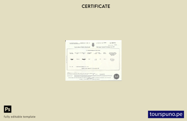listo para imprimir plantilla de certificado de nacimiento de la oficina de re 1