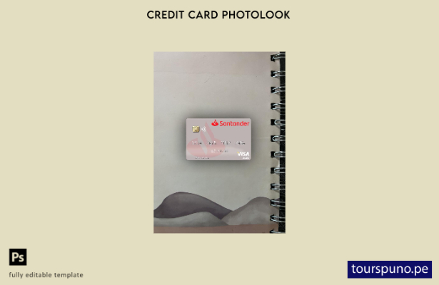 listo para imprimir España Banco Santander visa tarjeta de débito fotolook plant