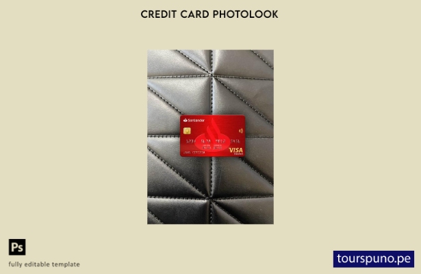 listo para imprimir España Banco Santander visa tarjeta electrónica fotolook pla