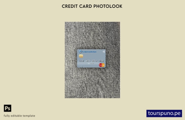 listo para imprimir Lesotho Standard Lesotho Bank mastercard photolook plantilla