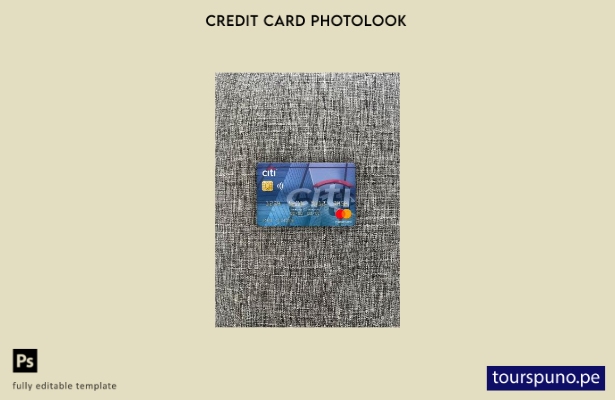 listo para imprimir Perú Citibank mastercard photolook plantilla frontal