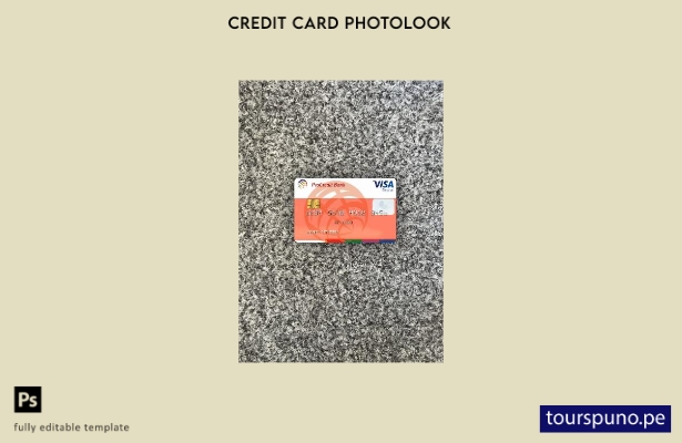 listo para imprimir Plantilla frontal de aspecto fotográfico de Visa Electron de