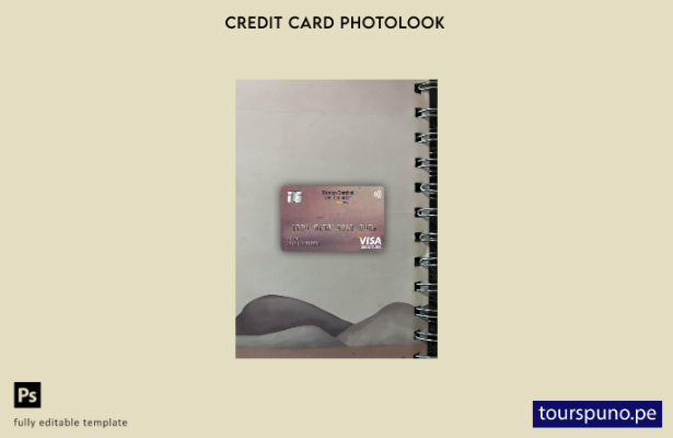 listo para imprimir Plantilla frontal de aspecto fotográfico de tarjeta de fir 1